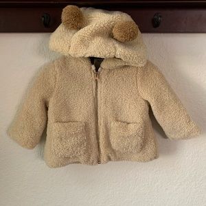 Zara Baby Bear Coat Piled Jacket 9-12 months.